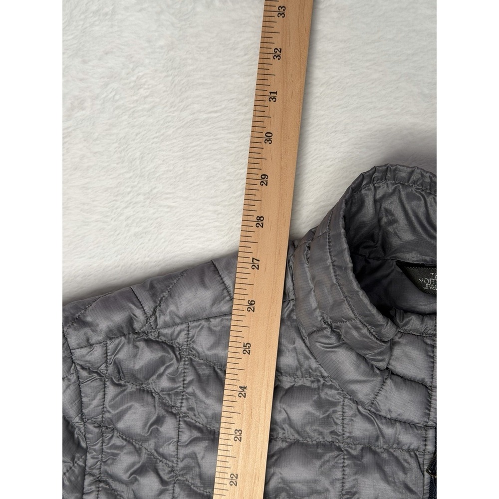 The North Face ThermoBall Quilted Jacket Gray Full Zip Men's Large - Picture 5 of 11